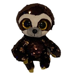 TY Flippables Sloth Beanie Boo Sequin Plush